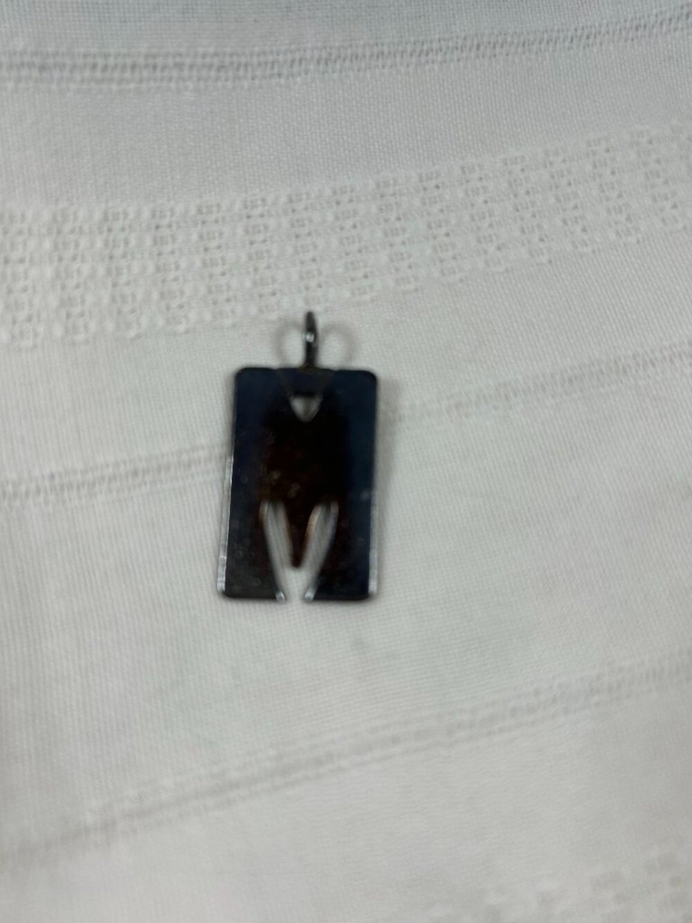 M Initial Silver Colored Pendant - Pre-owned